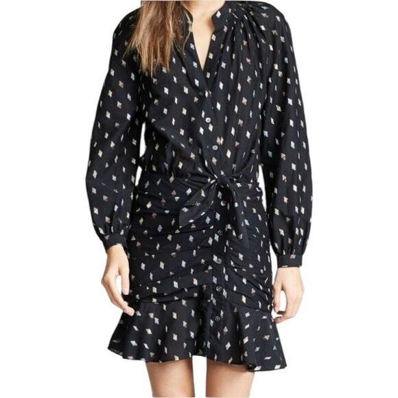 Veronica Beard Alia Ruched Pastel Metallic Mini Dress Size 2 Multicolored Whimsy - Picture 1 of 14